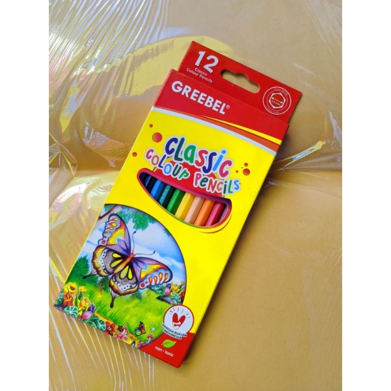 

Pensil warna/ clear greebel 12 woodless color pencils