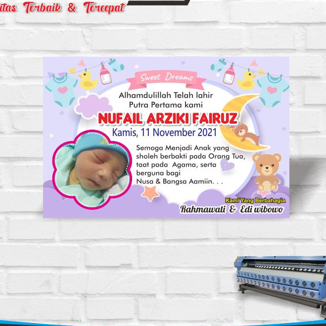 

Baby Card Kartu Nama Bayi Aqiqah Custom Stiker Tasyakuran Aqiqah