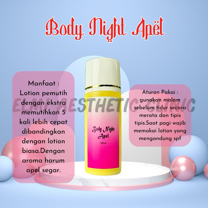 LOTION APEL | BODY NIGHT APEL | HB APEL | HB APEL DR WIDYA | HB APEL DR WIDYARINI | LOTION AROMA APE