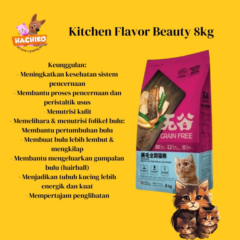 Kitchen Flavor Beauty Cat 8Kg/KF Beauty 8kg/Kitchen Flavor Beauty 8Kg/Kitchen Flavor