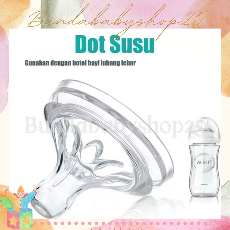 Dot Bayi Botol Susu Wide Neck Nipple BPA Free Bottle Nipples, Dot 5.5cm Dot Nipple BPA FREE Makassar