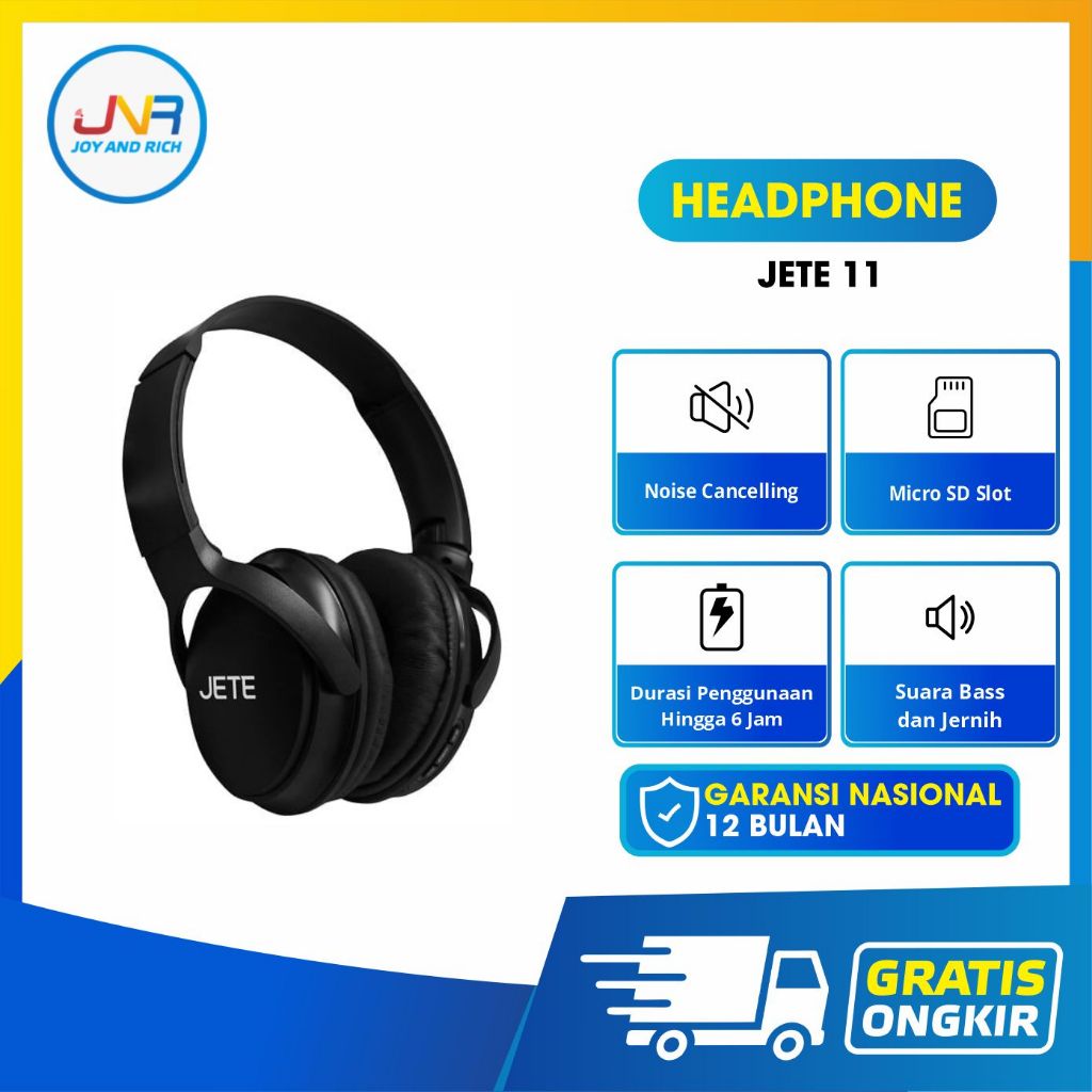 Headset Bluetooth I Headphone Bluetooth JETE 11 Garansi Resmi Jete