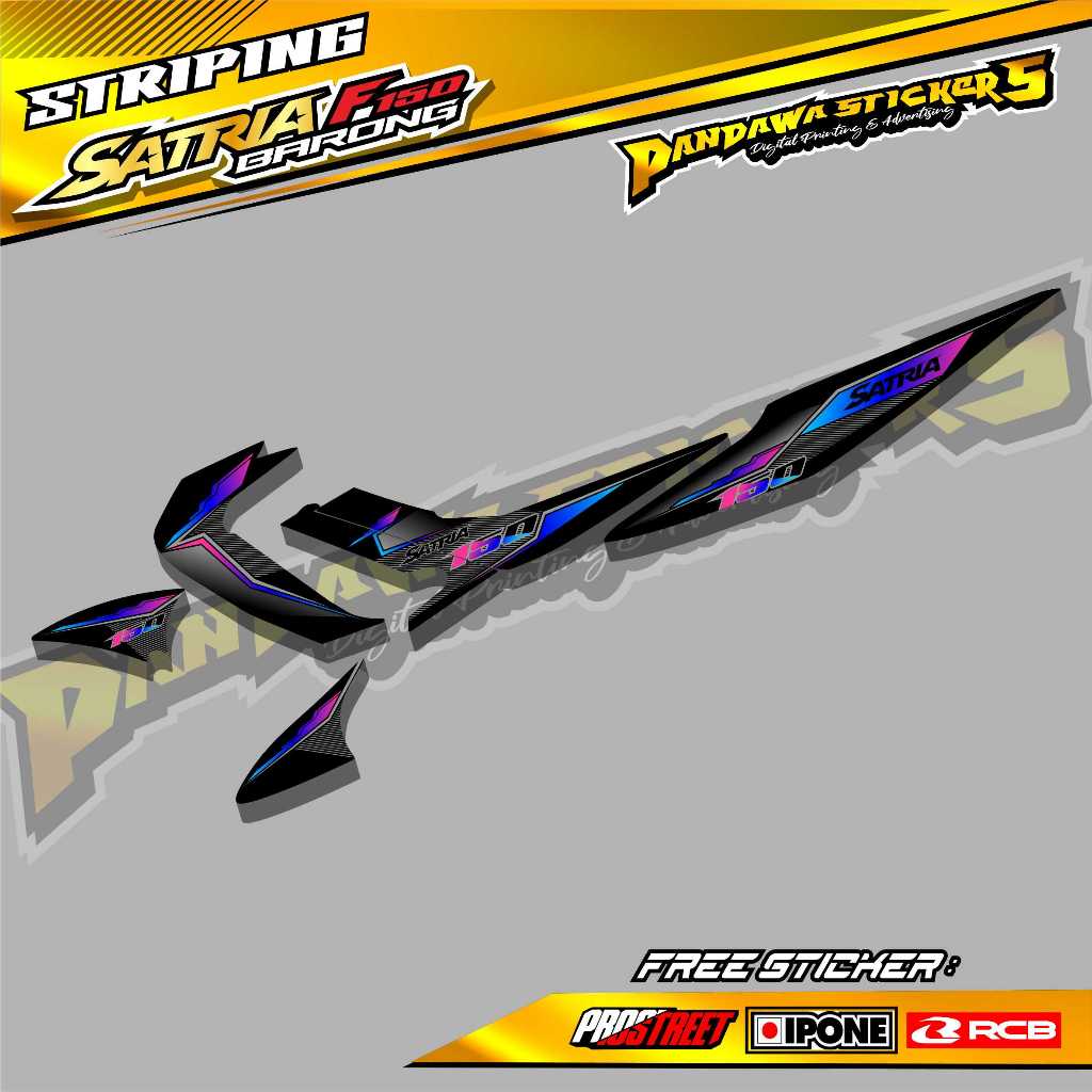 STRIPING VARIASI SUZUKI SATRIA FU 150 BARONG / STICKER LIST MOTOR SATRIA FU 150 BARONG