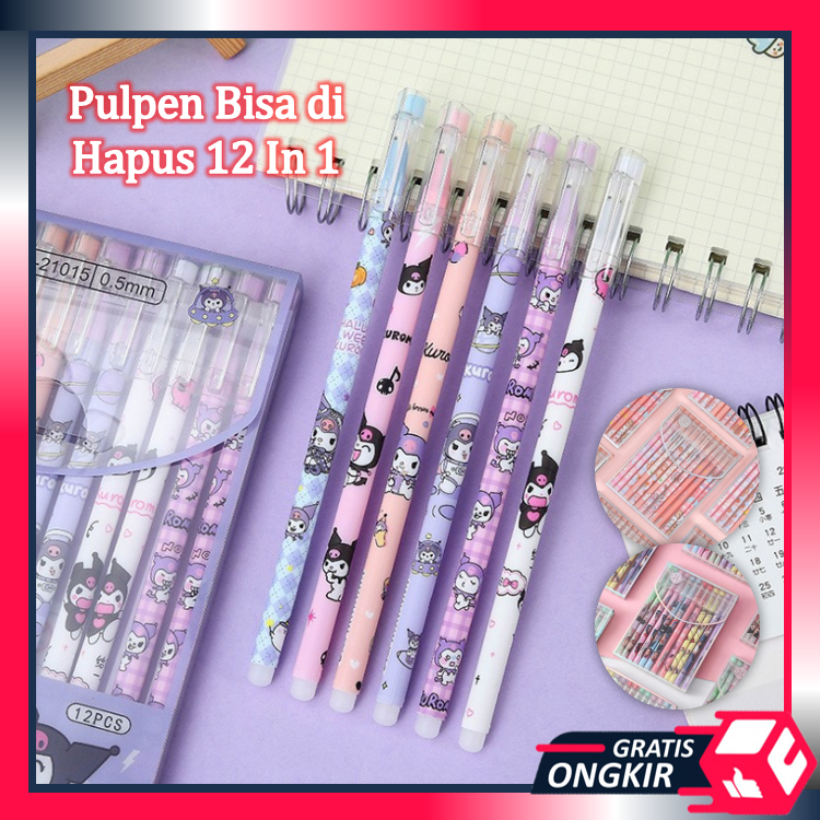 

Gratis Ongkir - S5930 Pena Karakter Bisa Dihapus 12 in 1/ Pulpen Bisa Dihapus 12 PCS