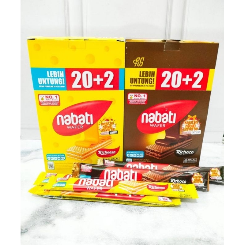 

RICHEESE NABATI WAFER RASA COKLAT | RASA KEJU 8gr BOX