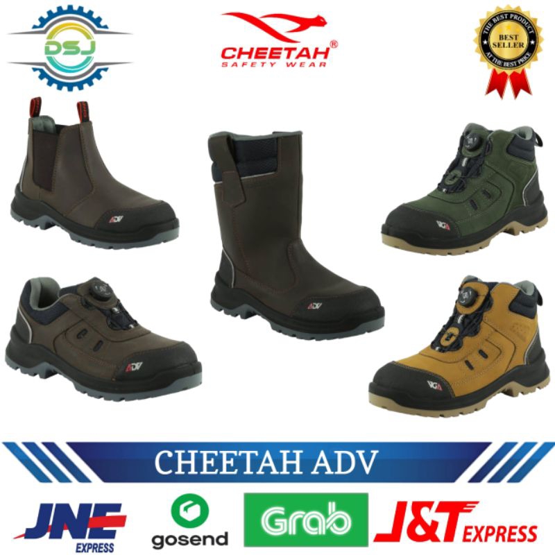 Sepatu Safety Cheetah Adv / Safety Shoes Cheetah Original (UJUNG BESI)