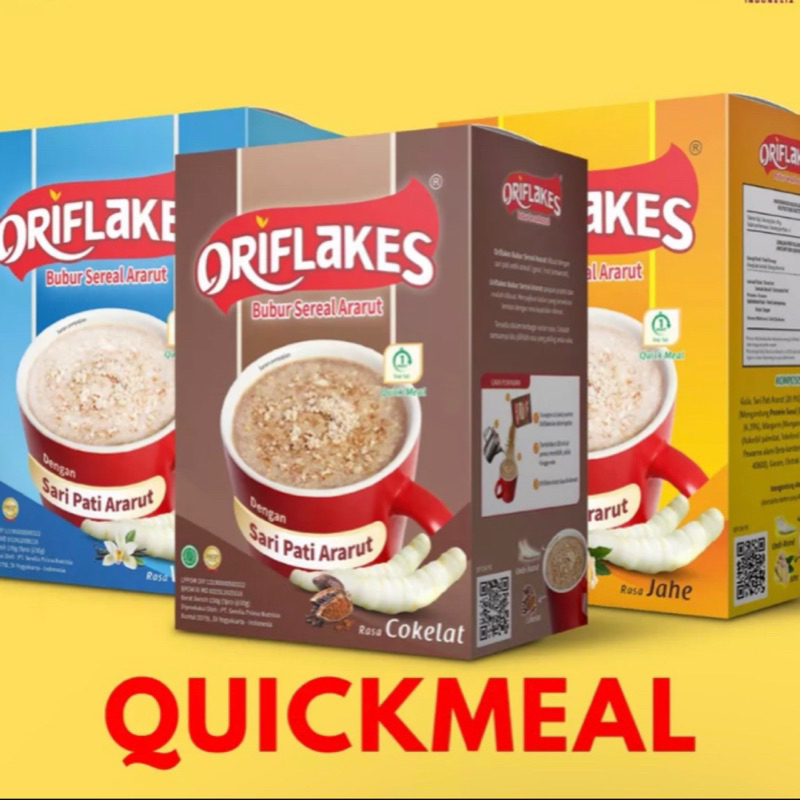 

ORIFLAKES quickmeal DAILY 150 g ISI 5 Sachet rasa vanila, coklat dan jahe