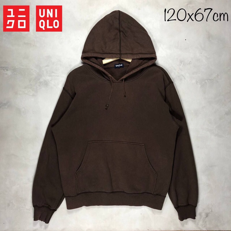 Hoodie Uniqlo Brown second