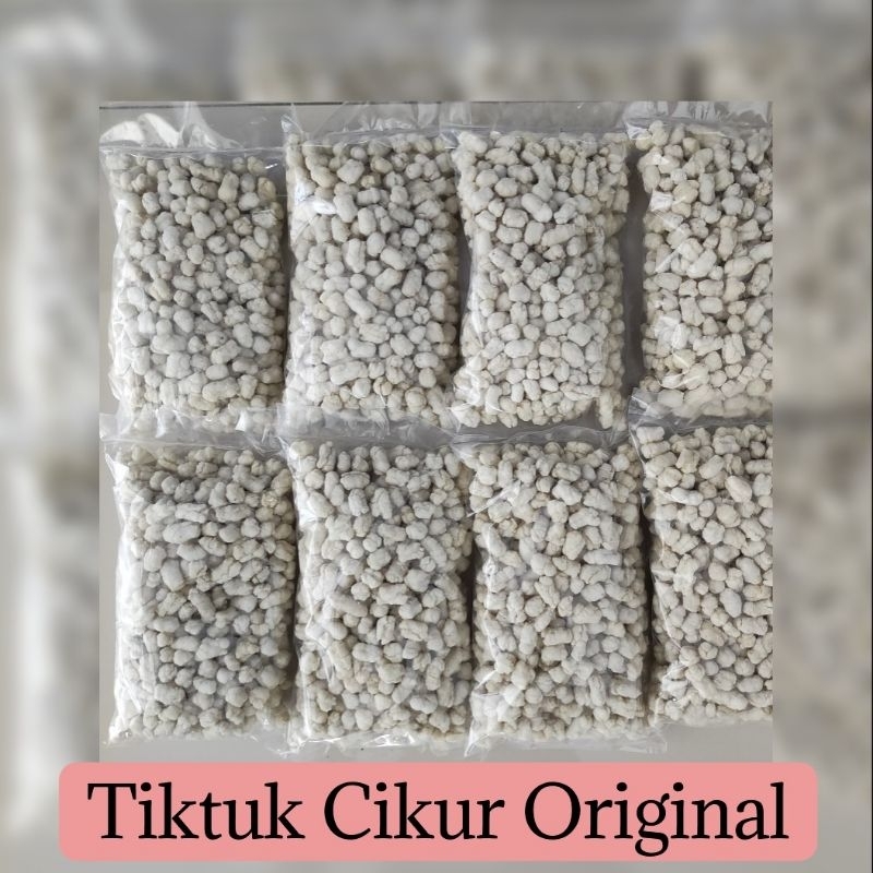 

Cemilan Tiktuk Cikur kering Rasa Original Dengan Tektur renyah, gurih dan Nikmat. kemasan 250gr