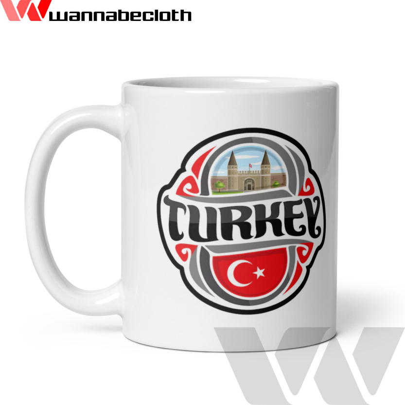 Mug Turkey Turki Gelas Turkey Turki Mug Gelas Souvenir Negara Dunia Cetak Mug Custom Mug Print