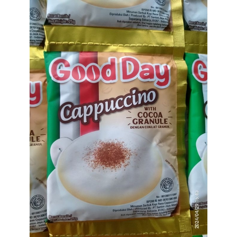 

1 RENTENG ISI 10 PCS KOPI GOODDAY CAPUCCINO