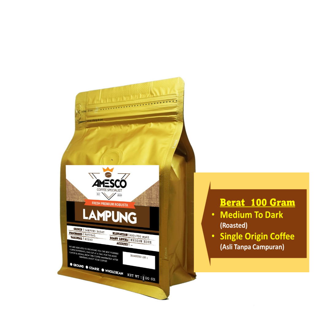 

KOPI ROBUSTA LAMPUNG 100GR KOPI BIJI / KOPI BUBUK PREMIUM | Kopi Lampung