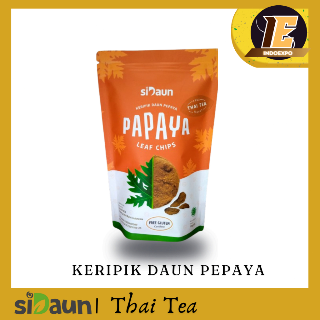 

siDaun Keripik Daun Pepaya rasa Thai tea 70gr