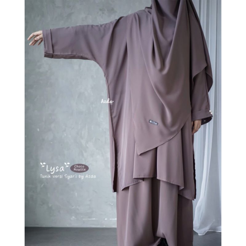 TUNIK LYSA BY AZDA/TUNIK ROK JUMBO/ TUNIK ROK SYAR'I MUSLIMAH/ TUNIK KEKINIAN SYAR'I  TUNIK JUMBO SY