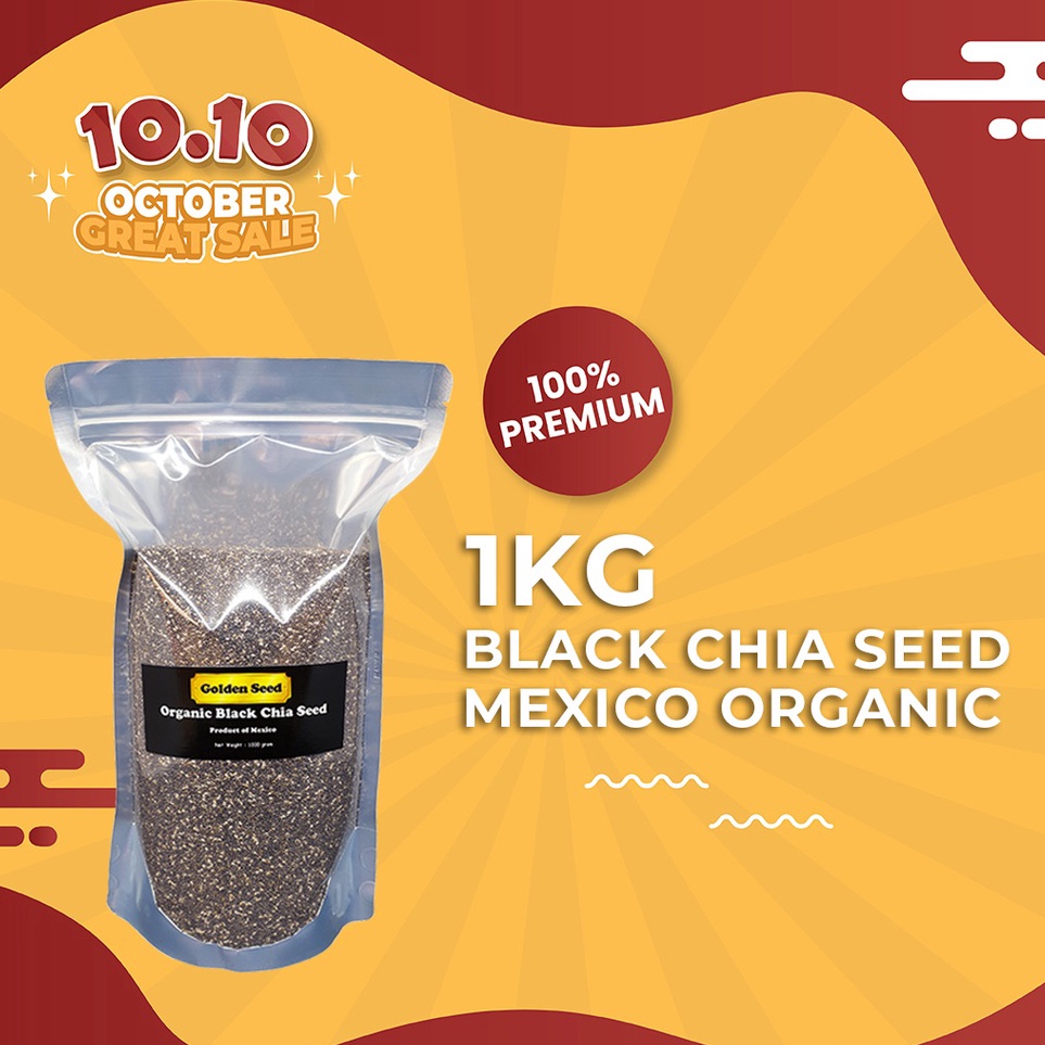 

BLACK CHIA SEED 1 KG MEXICO ORGANIC PREMIUM QUALITY CHIASEEDS CHIA SEEDS 1 GRAM