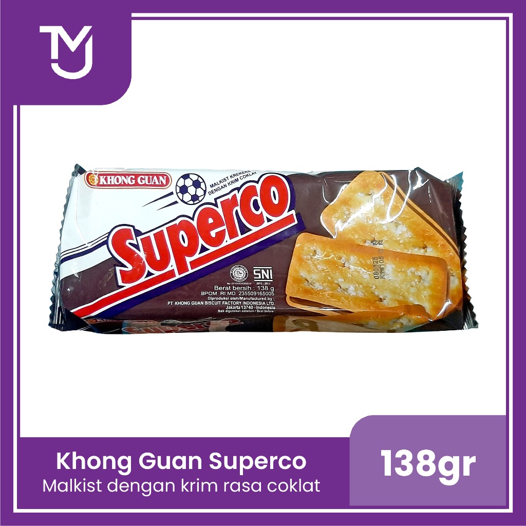 

khong guan superco 138gr -- Biskuit malkist rasa coklat