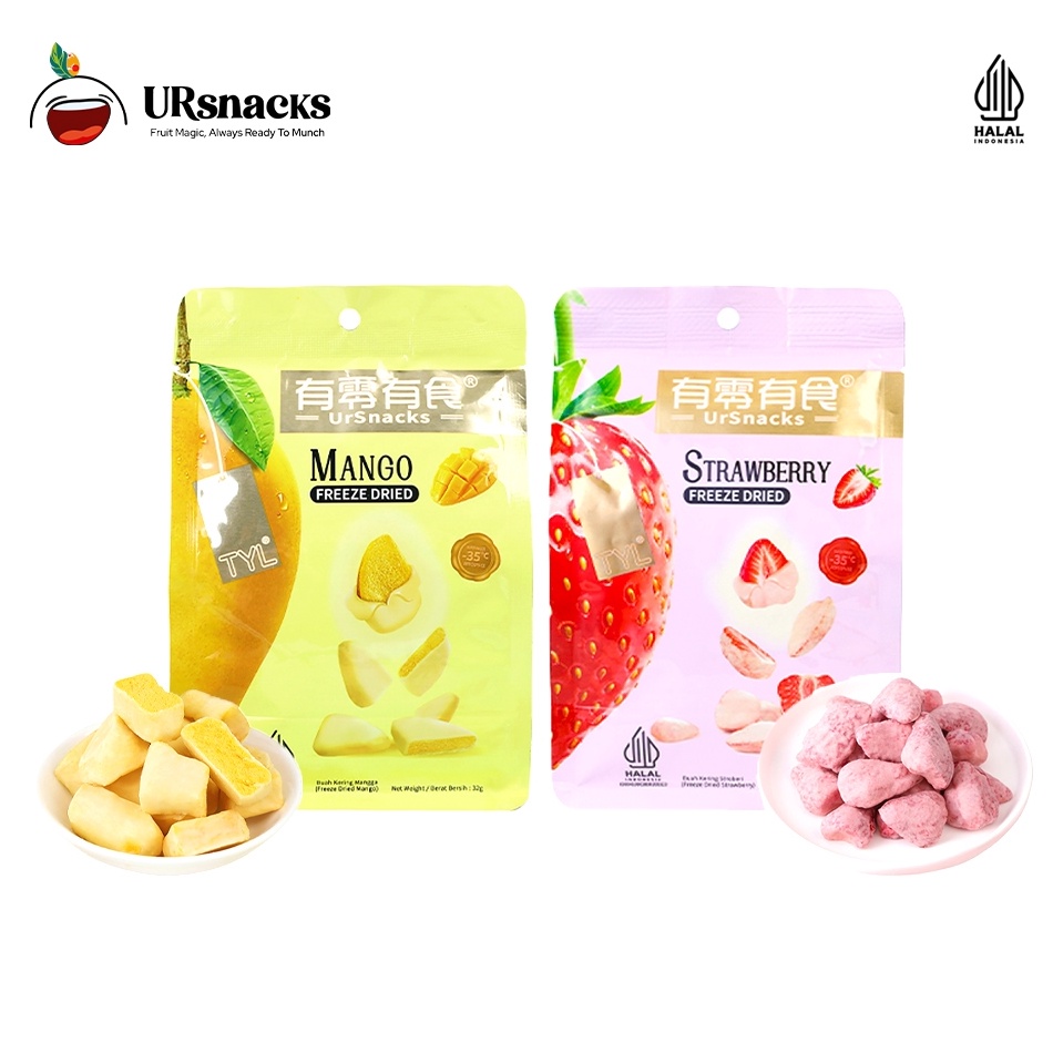 

URSNACKS Bundle Of 2 Freeze Dried Keripik Sehat Strawberry Mango