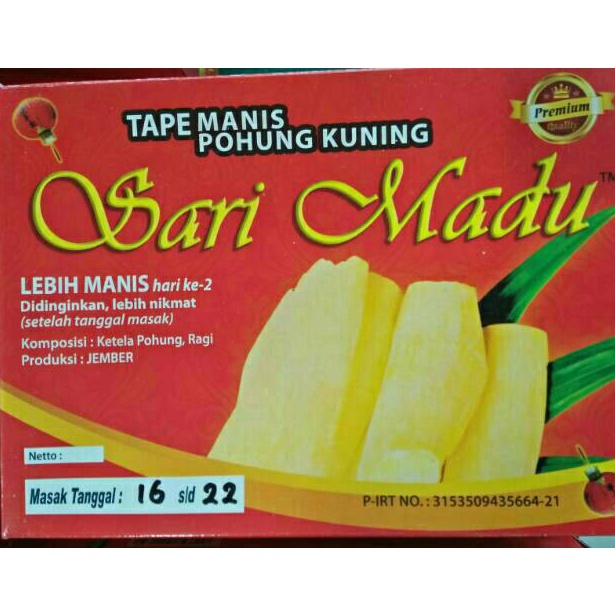 

Tape Sari Madu 6g Jember