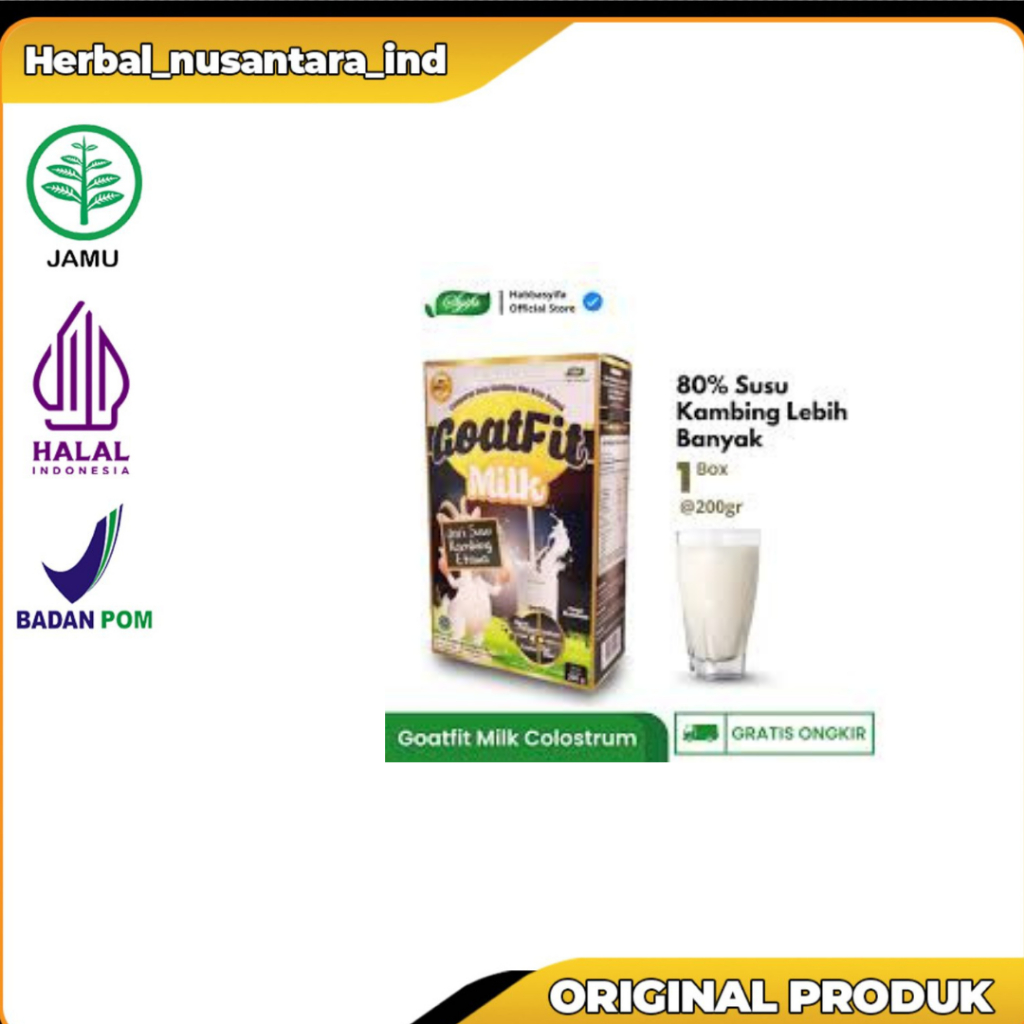 SUSU KAMBING ETAWA GOATFIT MILK PLUS COLOSTRUM 80%
