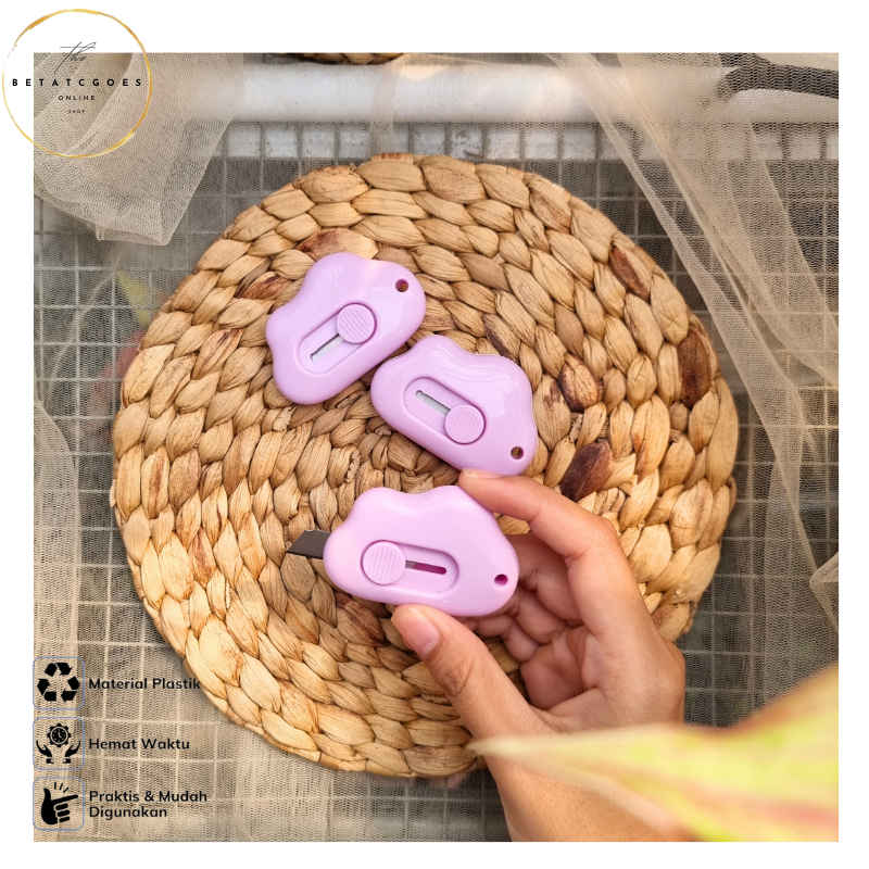 

❤[PROMO MURAH!!!]❤ Cutter Mini Pisau Silet Mini Kater Awan Tajam Awet Pocket Knife/ Cutter lucu bentuk awan pisau kartun untuk alat tulis kantor cutter portable✔️TERMURAH✔️
