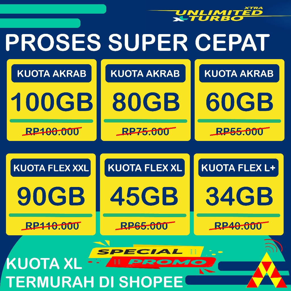 TERMURAH KUOTA XL PAKET DATA XL / COMBO FLEX / XL PURE MODCHAN / XL XTRA COMBO MINI