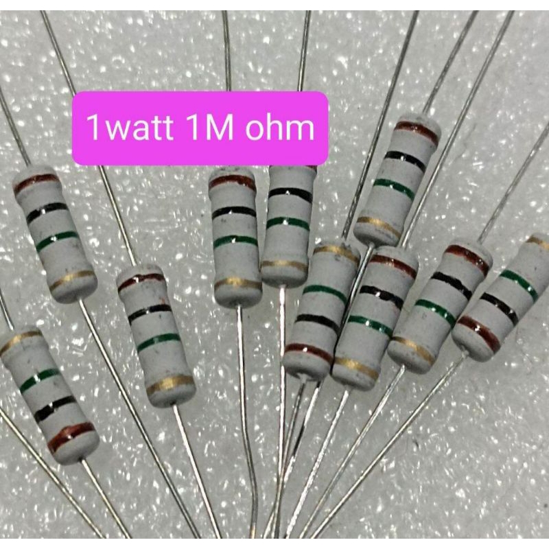10BUAH RESISTOR 1WATT 1M OHM 1W 1MEGA OHM 1 WATT 1M OHM