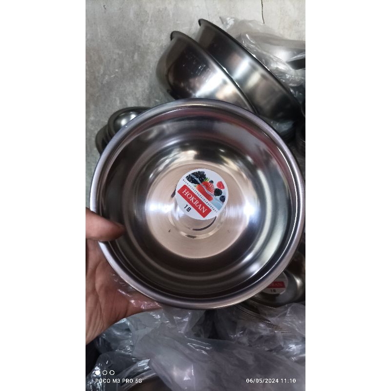 kobokan stainless/baskom mini diameter 20cm 18cm 16cm 14cm (1pcs)