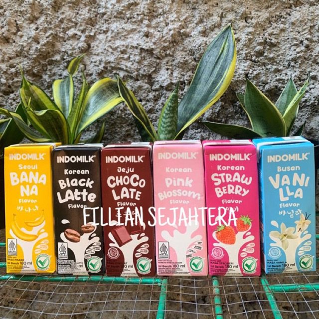 

Susu INDOMILK UHT 180ml Rasa Lengkap / Susu Kotak INDOMILK Reguler UHT 180ml x 30pcs (1 DUS) 8 Varian Rasa