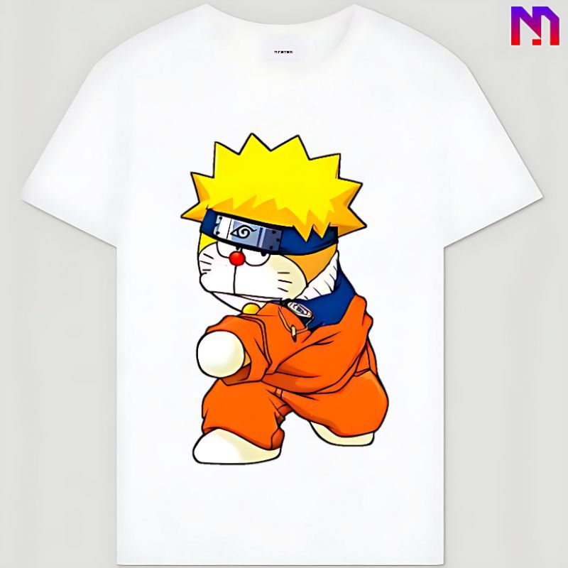 Kaos Pria Wanita Unisex Anak Dewasa Doraemon Karakter Naruto Goku Pokemon Pikacu