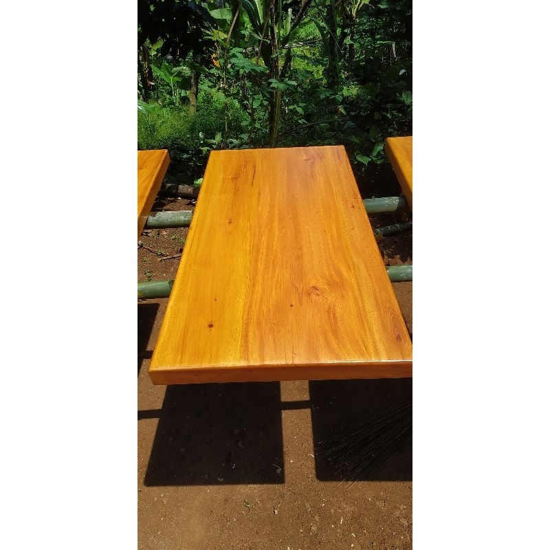 papan kayu daun meja papan kayu tebal 100x60x5cm tempel