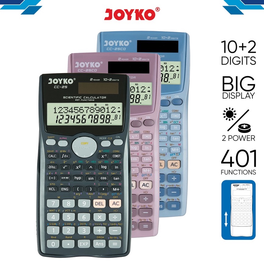 

KODE B7U9 Calculator Scientific Joyko CC25 Kalkulator Ilmiah