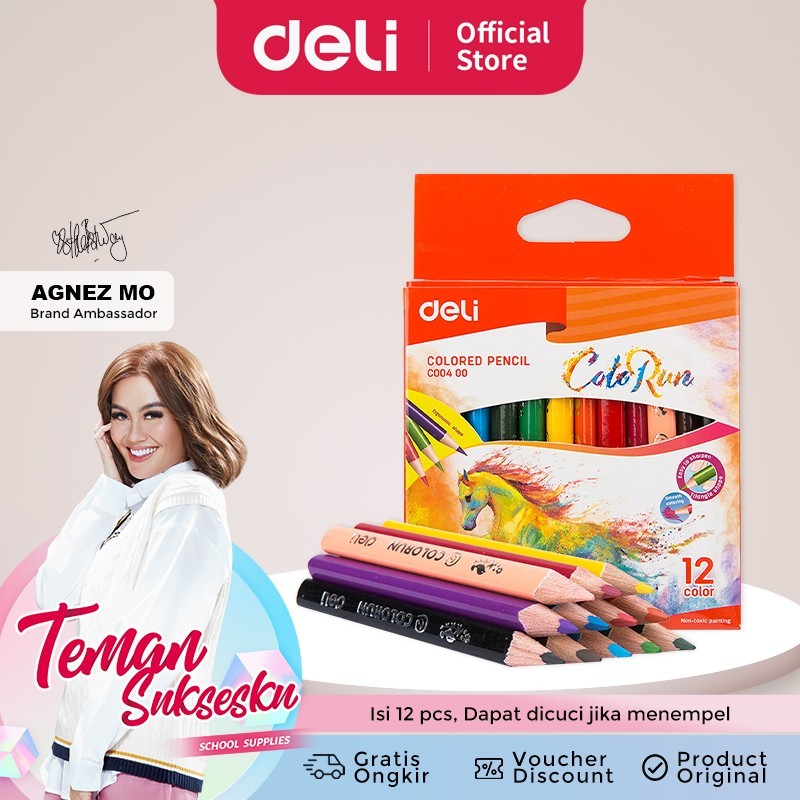 

Deli Pensil Warna Mini Anak 120 mm 12 pc / Alat Lukis - EC00400