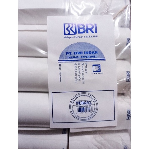 

ART Y68W free bonus thermal logo BRI merk puraprintechthermarol harga untuk 1 pack isi 1 pcs