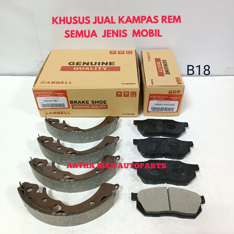 KAMPAS REM SET CIVIC WONDER GRAND CIVIC KOMPLIT DEPAN BELAKANG GRAND CIVIC WONDER