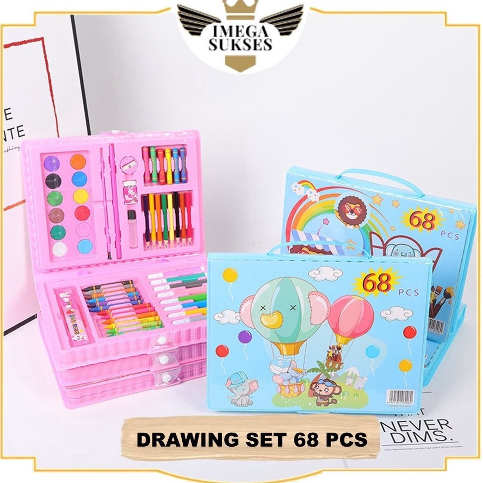 

ART E54N PHG Drawing Set 68Pcs Oil Pastel Crayon 68 IN 1 Set Krayon Mewarnai dan Melukis Lengkap dengan Cat Air Alat Mewarnai Anak Anak Bentuk Koper