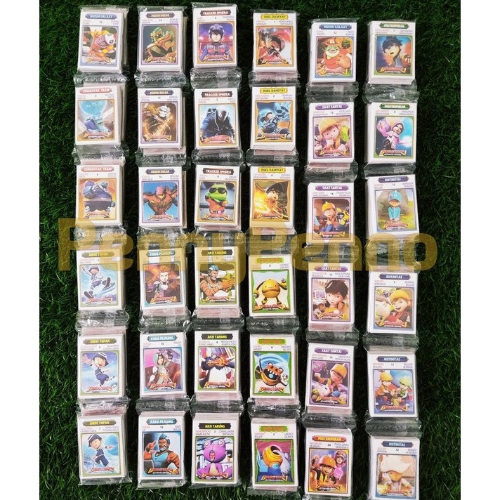 FSASH SALE 12 Sachet  384 Kartu Kartu Kwartet Jumbo Model Boboiboy  Naruto  Pokemon  Ultraman  One P