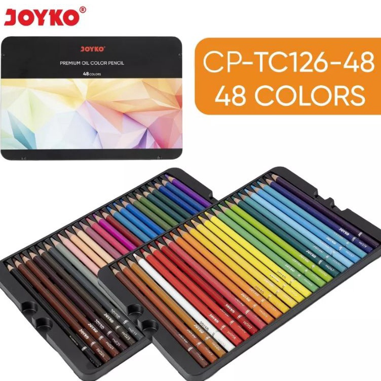 

ART H57T Pensil Warna Joyko CPTC12648 Premium Oil colour 1set48wrn