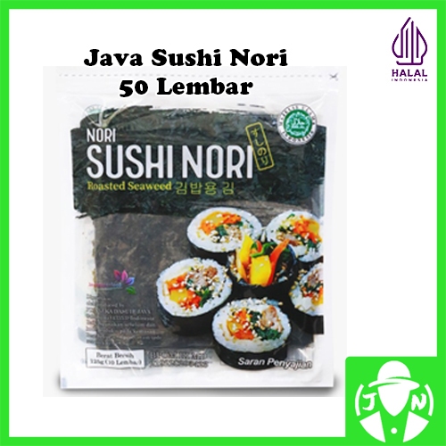 

JAVA SUPER FOOD Nori Sushi Yaki Rumput Laut JAVA untuk Sushi HALAL - 50 LEMBAR
