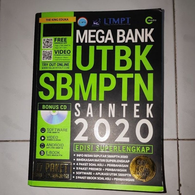 Preloved buku UTBK Sbmptn saintek 2020 mega bank edisi super lengkap the kinh eduka