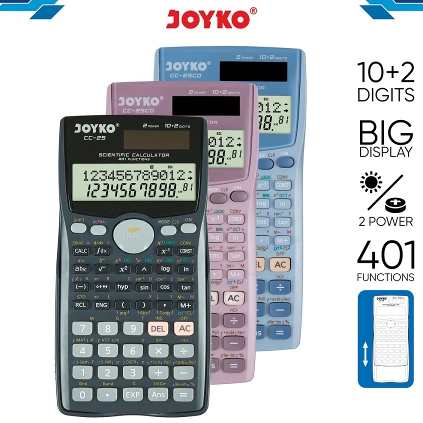 

Diskon Hemat Calculator Scientific Joyko CC25 Kalkulator Ilmiah