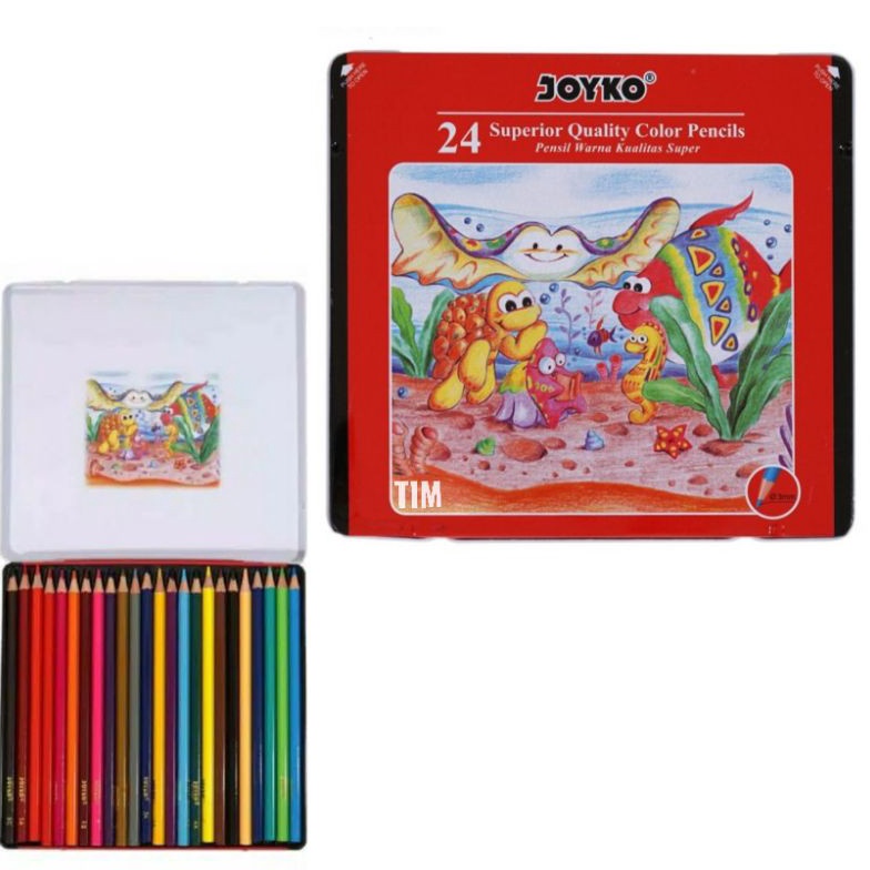 

KODE U1V8 Pensil Warna Joyko CP24TC Kaleng 24 Warna