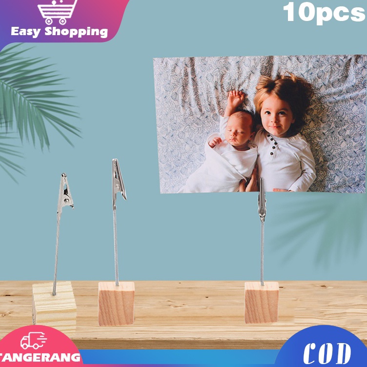 

ART J88U 1pcs Price Tag Kayu Tatakan Holder Foto Price TagPhoto Card HolderNomor Meja Kayu Model Jepit Buaya