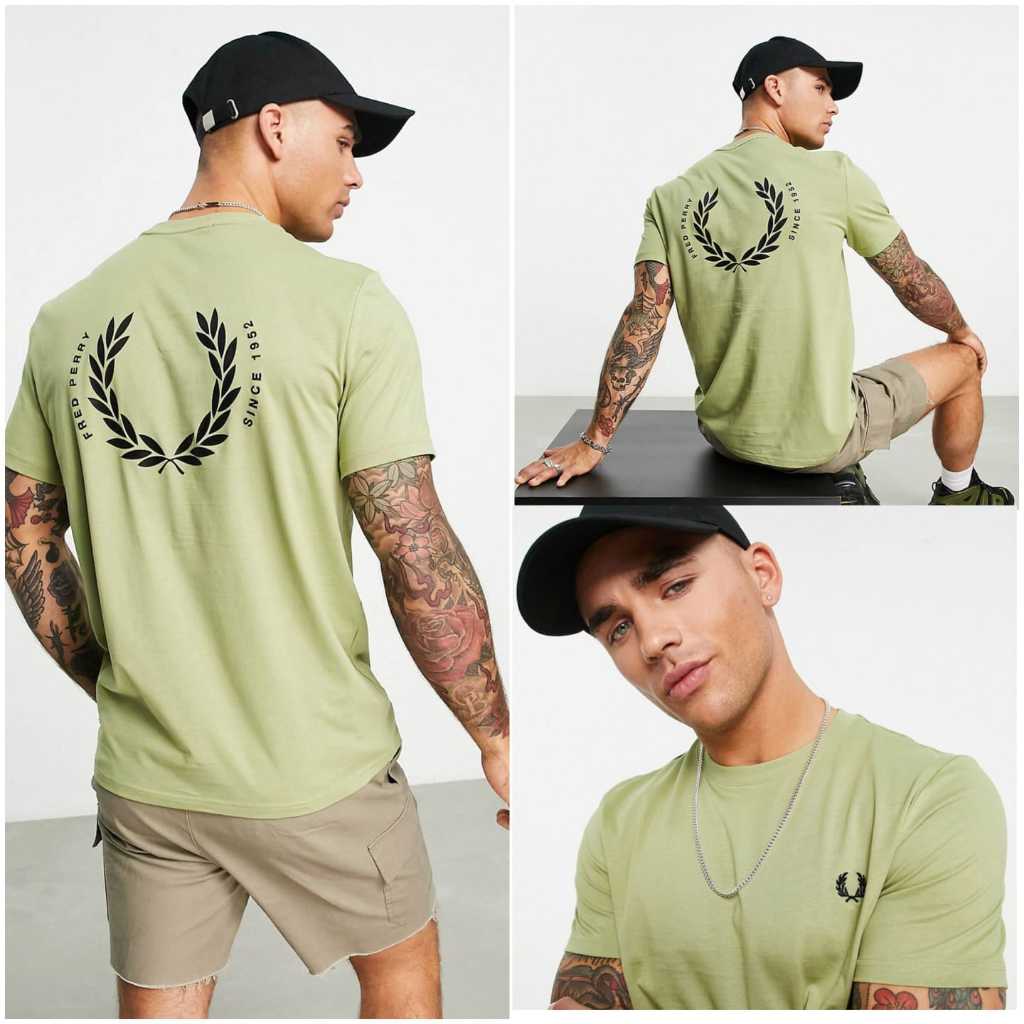 Fred Pery back print t-shirt Fred Pery kaos Fred Pery baju Fred pery