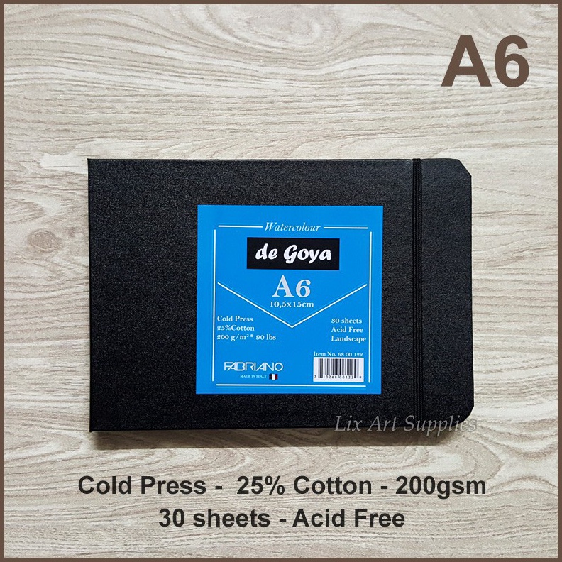 

ART K69H De Goya Watercolor Book Stitched A6 3 sheets 2gsm