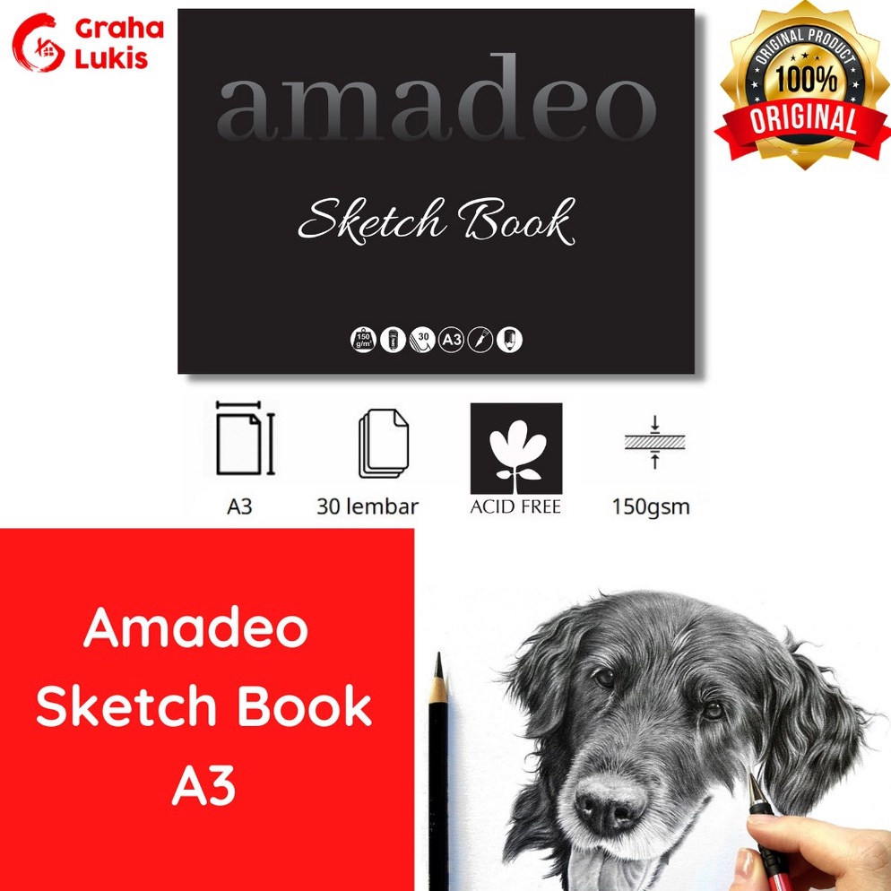 

ART B82P Amadeo Sketchbook A3 Sketch Book A3