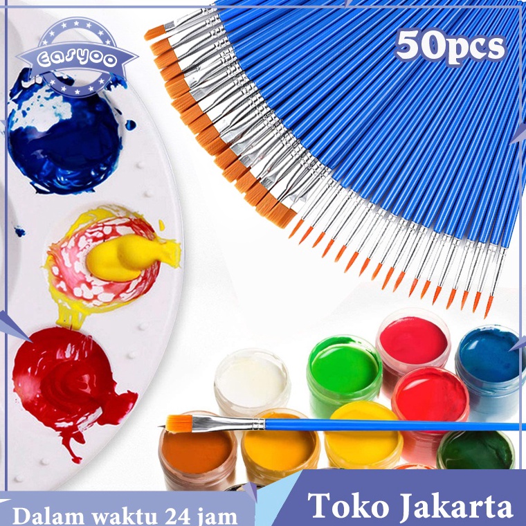 

ART J87O 5pcs Set Kuas Lukis Lengkap Paintbrush Paint Brushes Brush Kuas Cat Air Cat Minyak Lukis