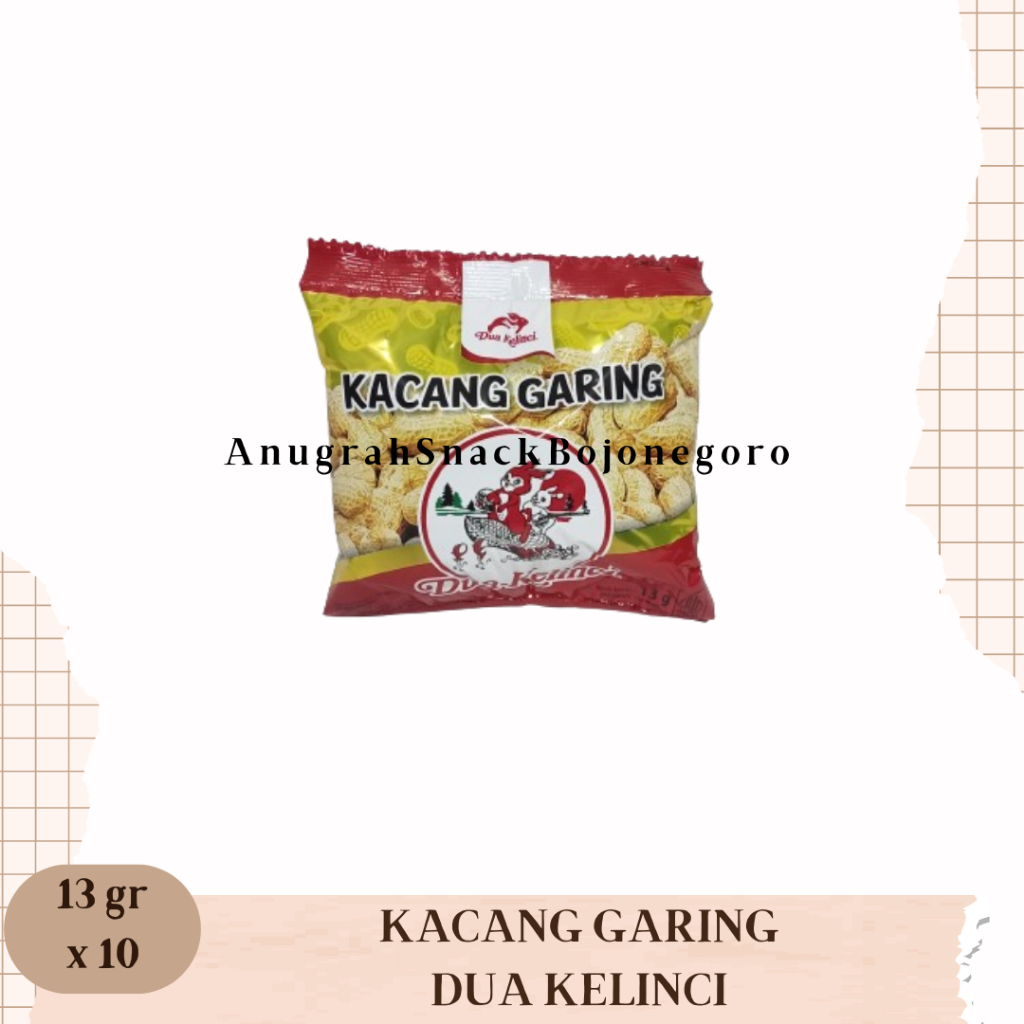 

Kacang Garing Dua Kelinci Renceng 13gr x 10