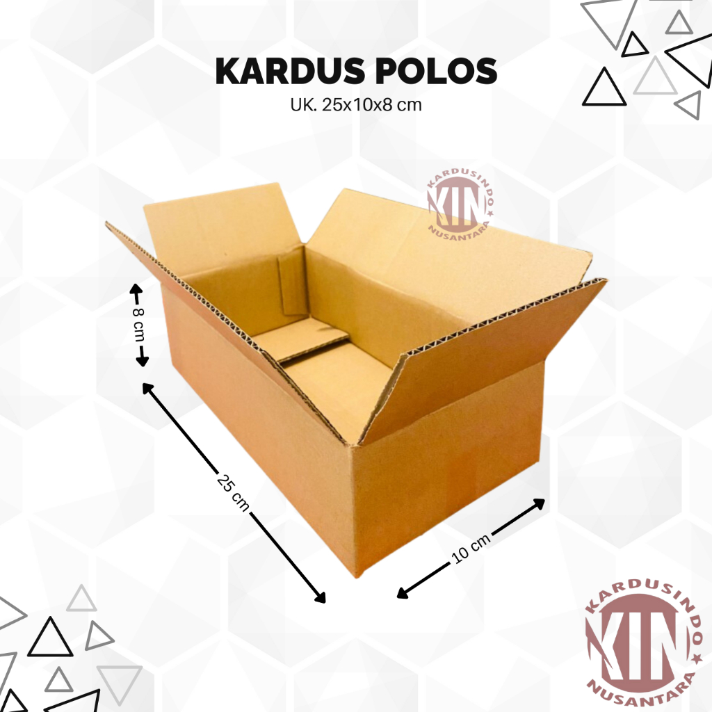 

kardus box polos baru uk 25x10x8 cm