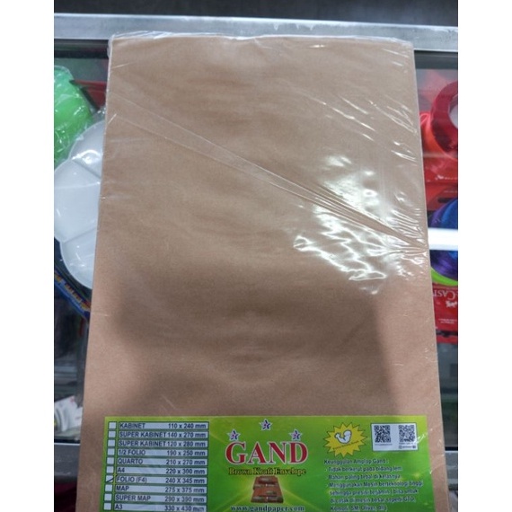 

ART G4H Amplop Coklat polos Folio Gand 1pak1pcs