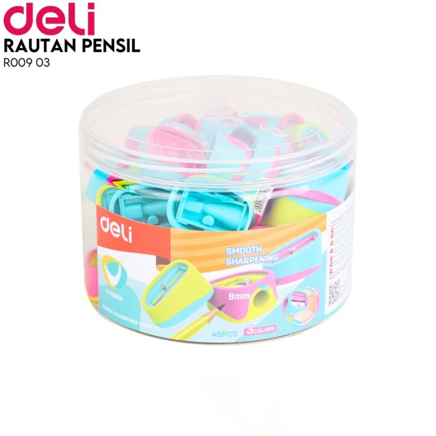 

Deli Sharpener / Rautan Pensil Warna-Warni R00903